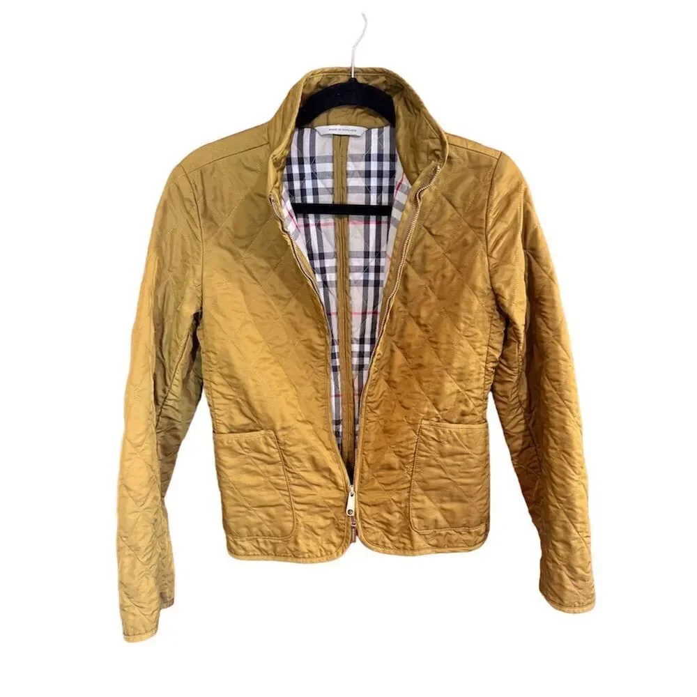 Burberry London Quilted Nova Check Jacket Size XS